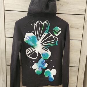 ROXY Black Jacket With Hood Size Small